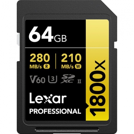 Lexar 64GB Professional 1800x UHS-II SD